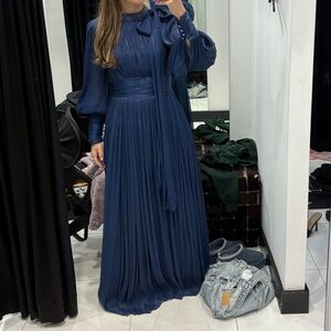 Elegant Blue Maxi Dress